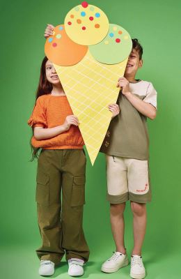 تیشرت یکرو لایکرا برش دار (ست با کد 11186)