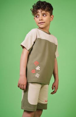 شلوارک دورس دو نخ برش دار (ست با کد 11185)