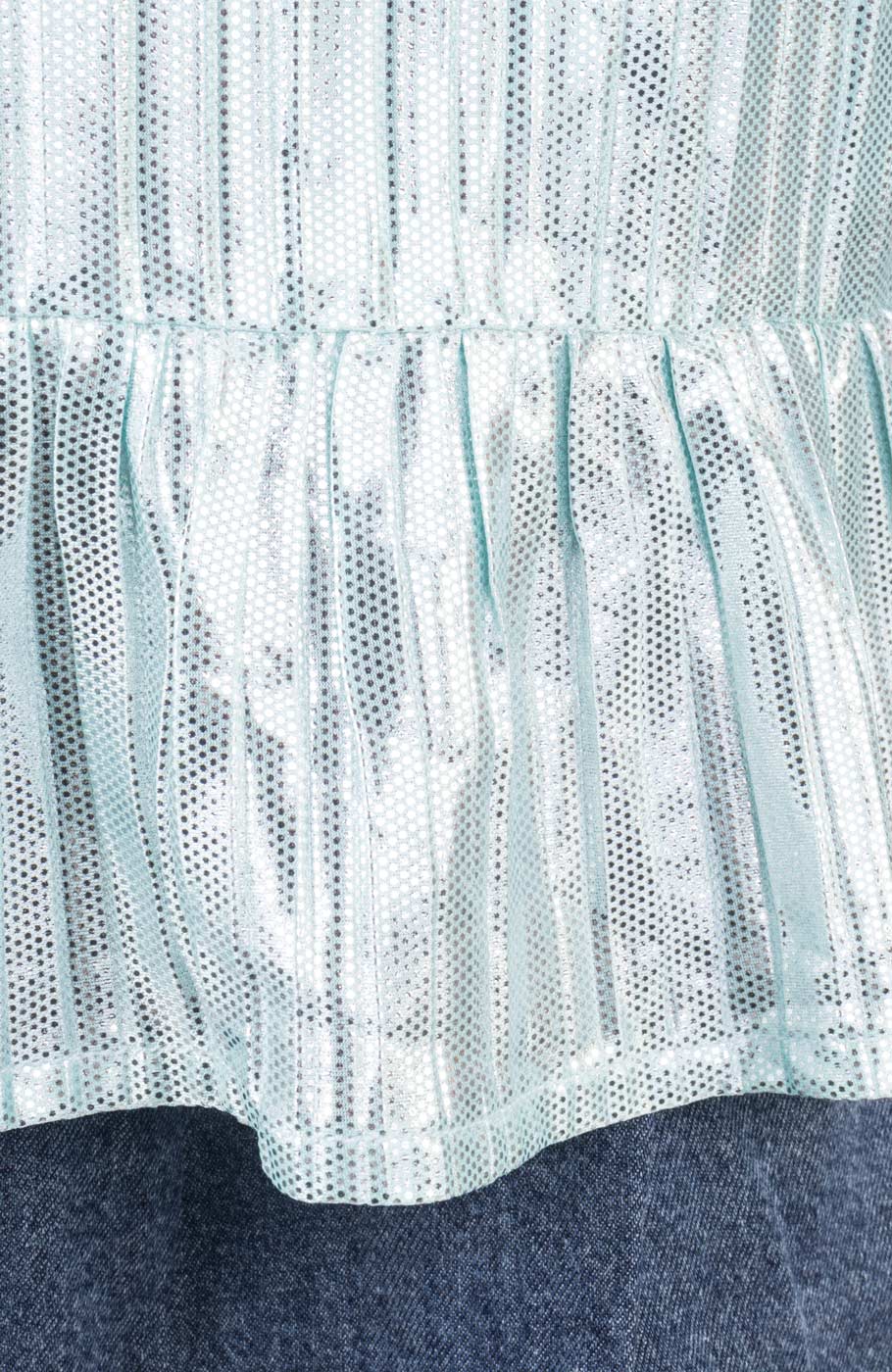 بلوز ساتن پلیسه آستین کوتاه