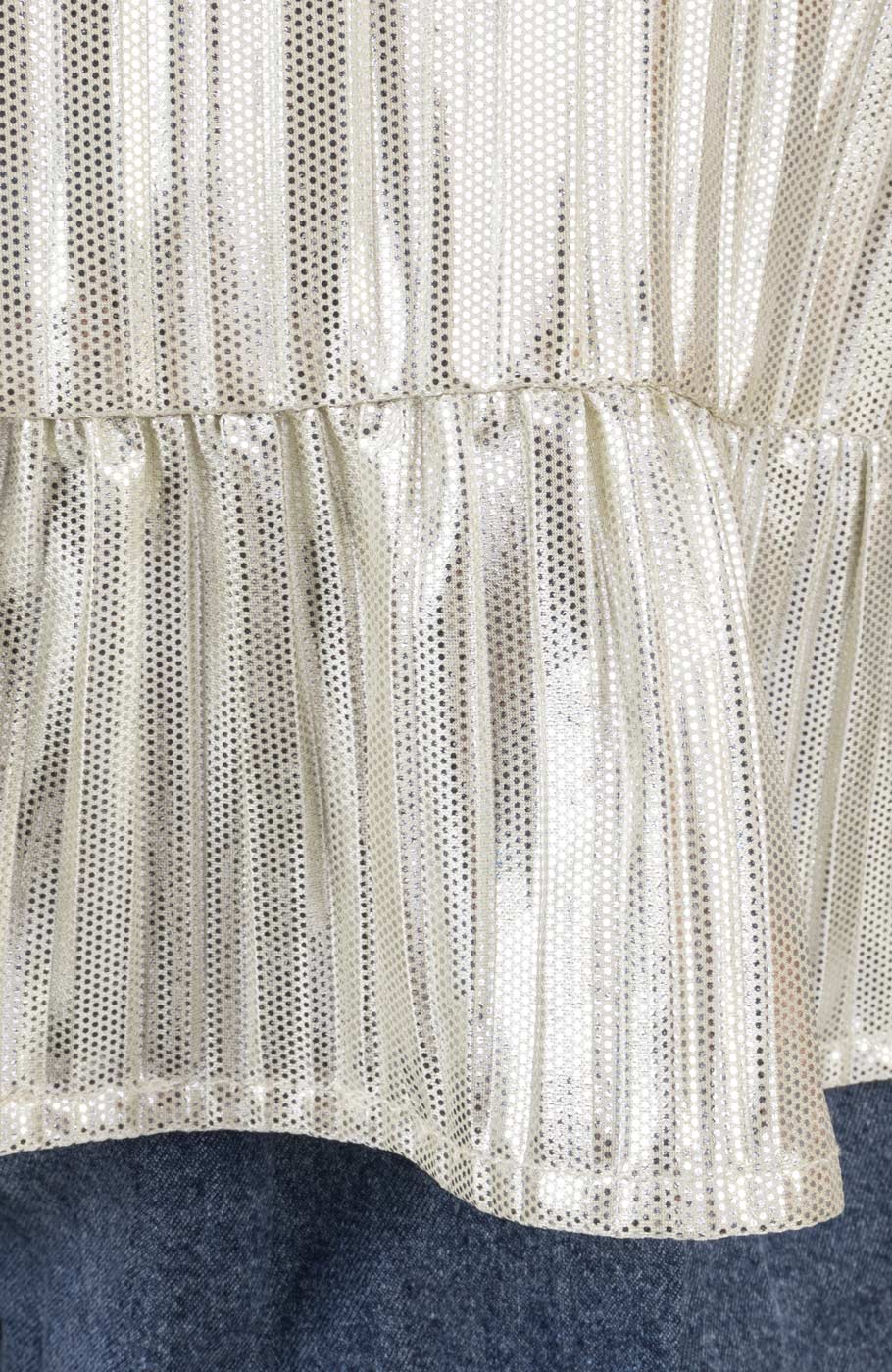 بلوز ساتن پلیسه آستین کوتاه