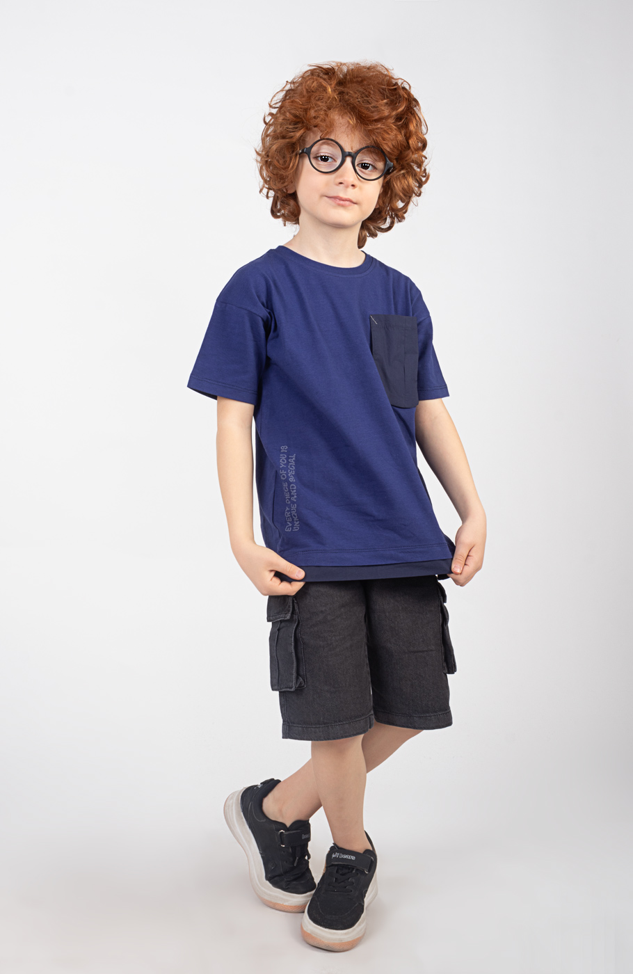 تیشرت یکرو لایکرا جیب دار