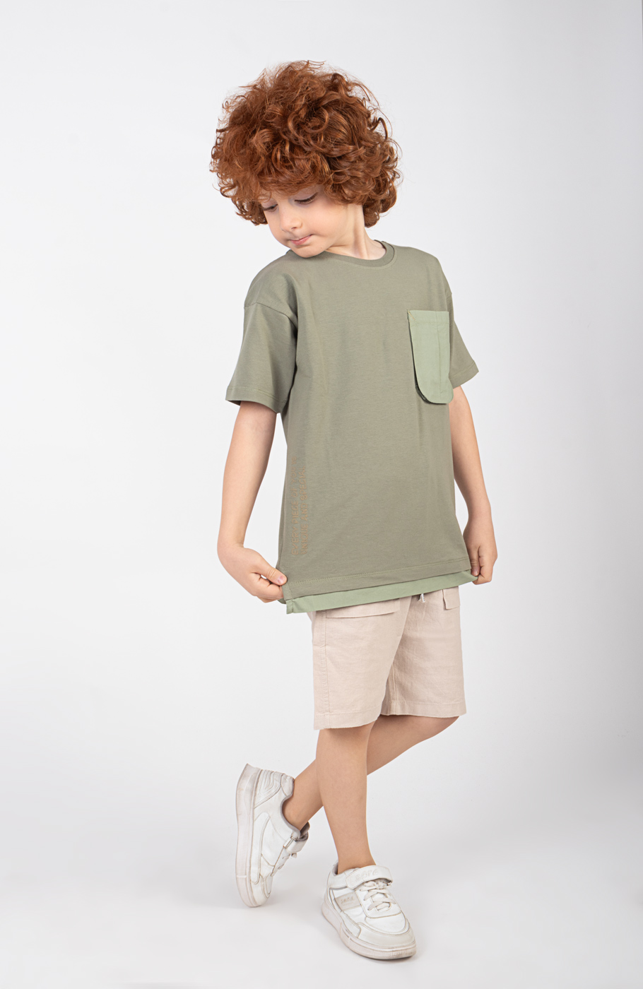 تیشرت یکرو لایکرا جیب دار