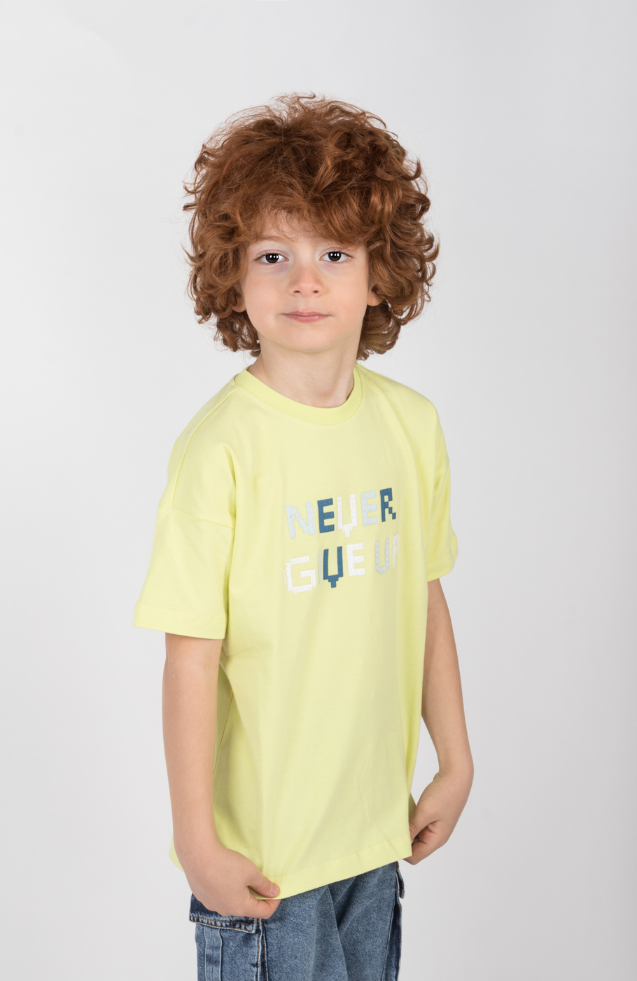 تیشرت یکرو لایکرا سرشانه برگشته