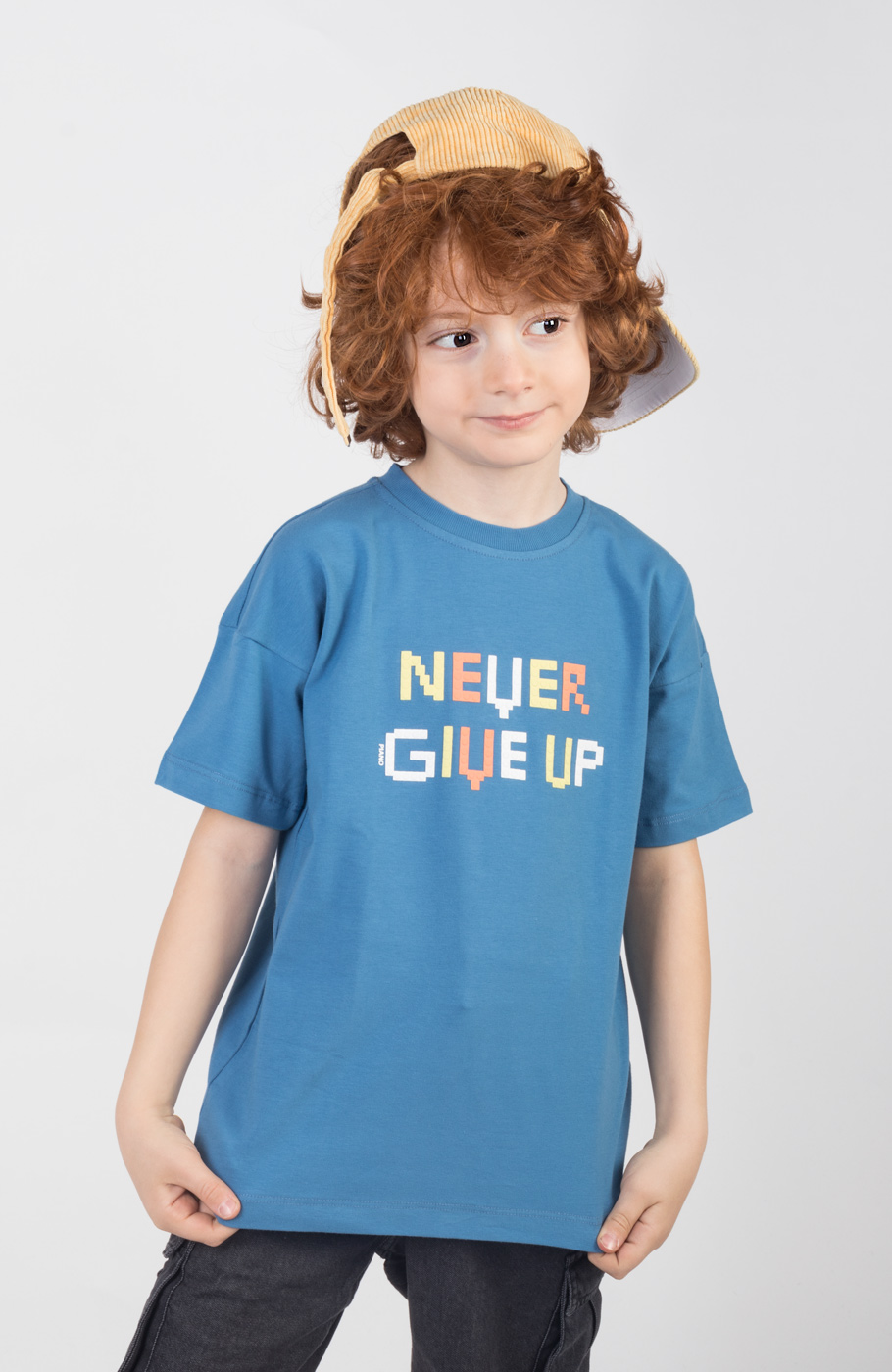 تیشرت یکرو لایکرا سرشانه برگشته