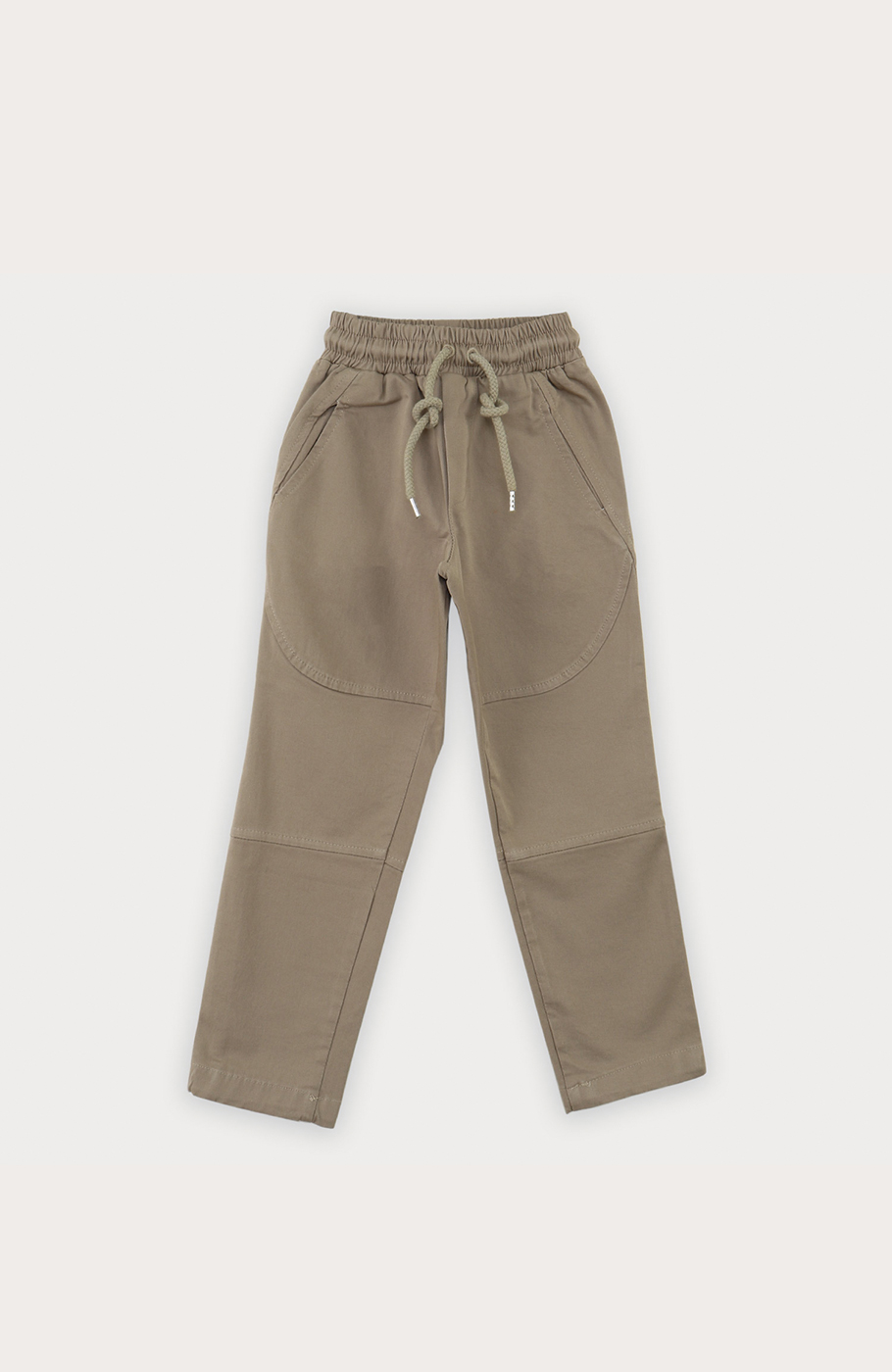 شلوار کتان برش دار کمر کش