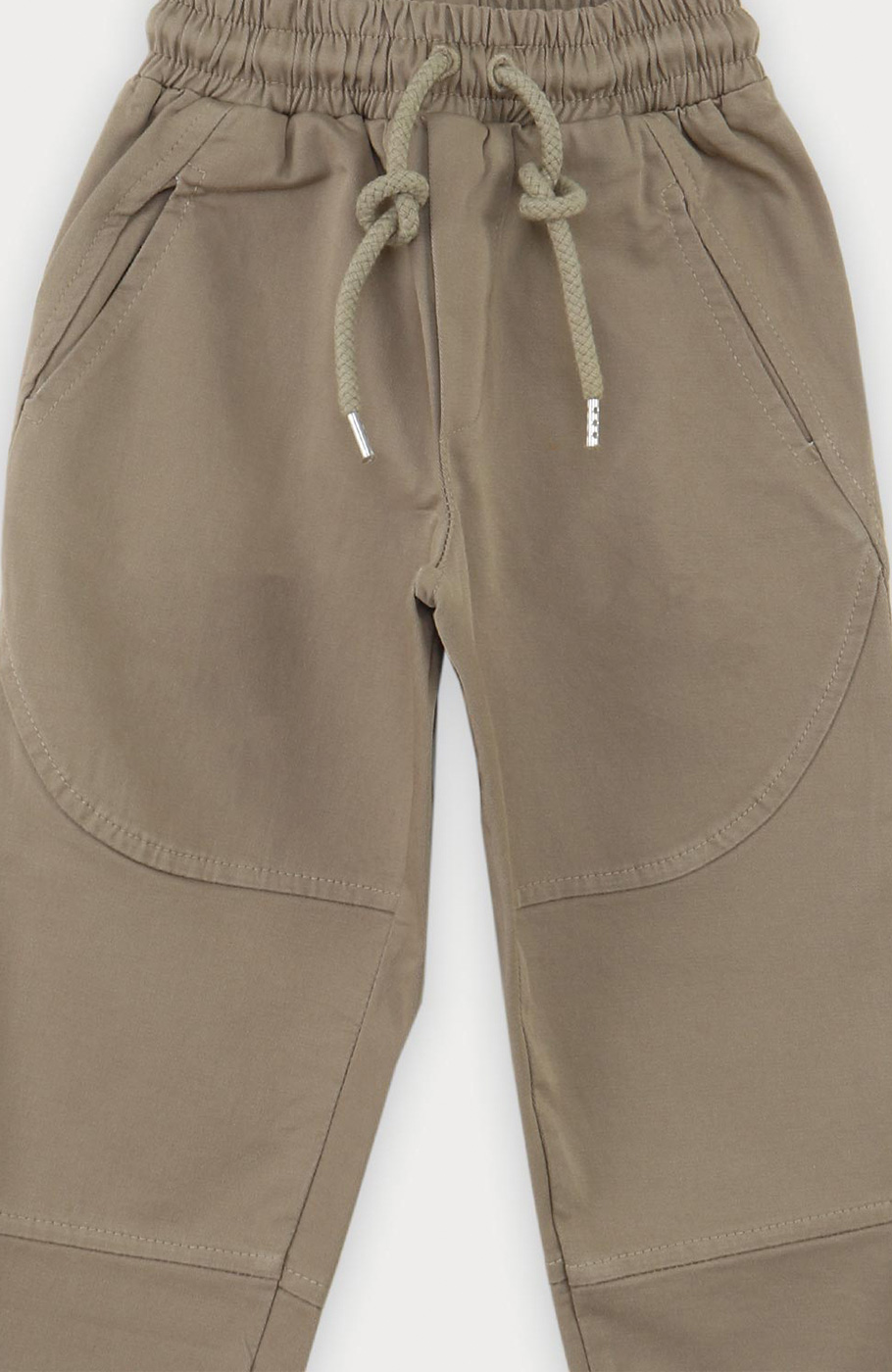 شلوار کتان برش دار کمر کش