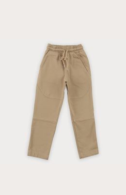 شلوار کتان برش دار کمر کش