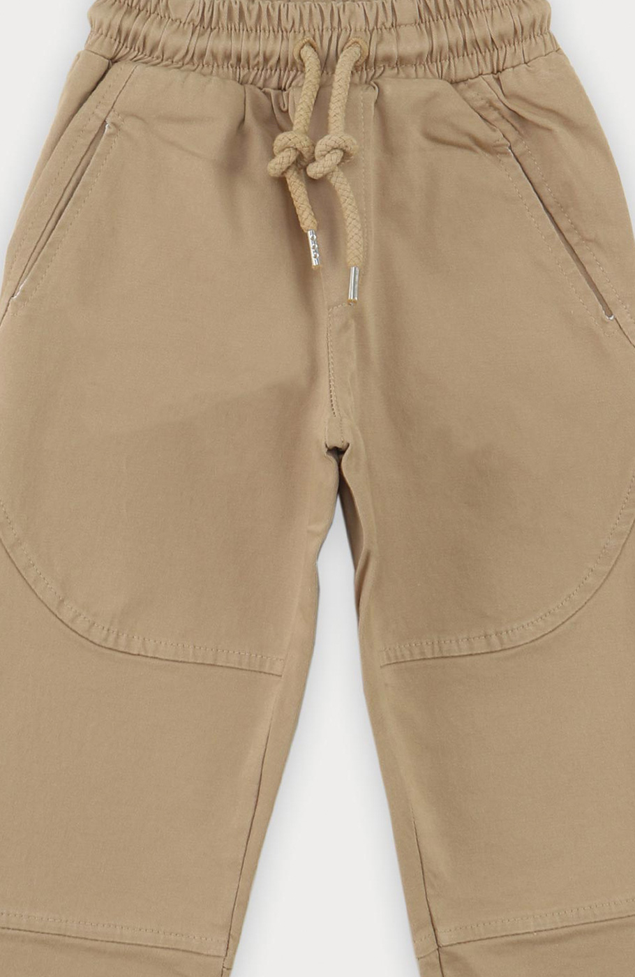 شلوار کتان برش دار کمر کش