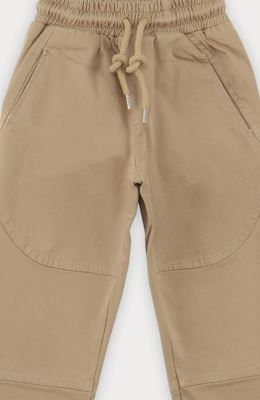 شلوار کتان برش دار کمر کش