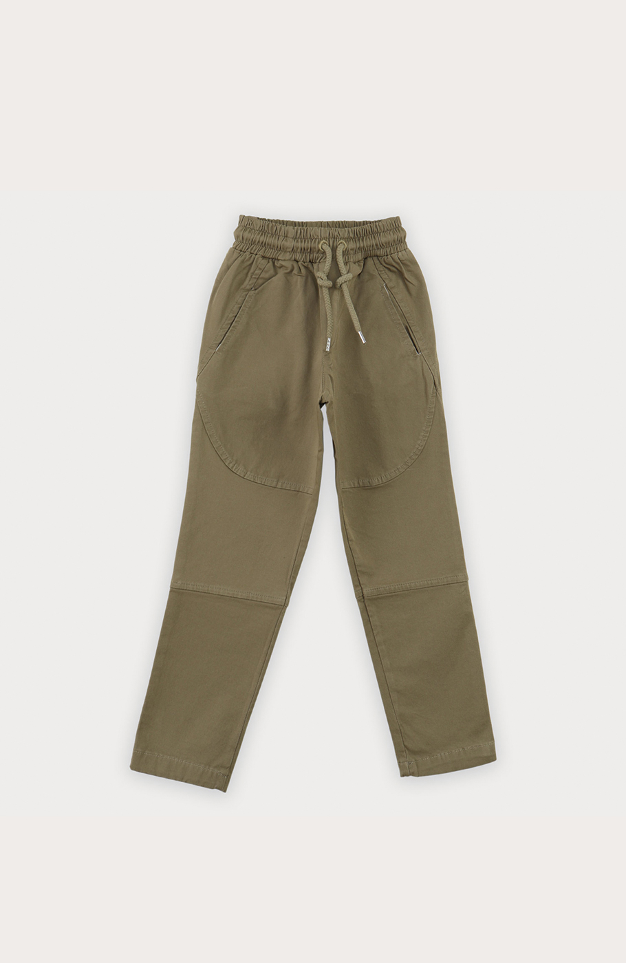 شلوار کتان برش دار کمر کش