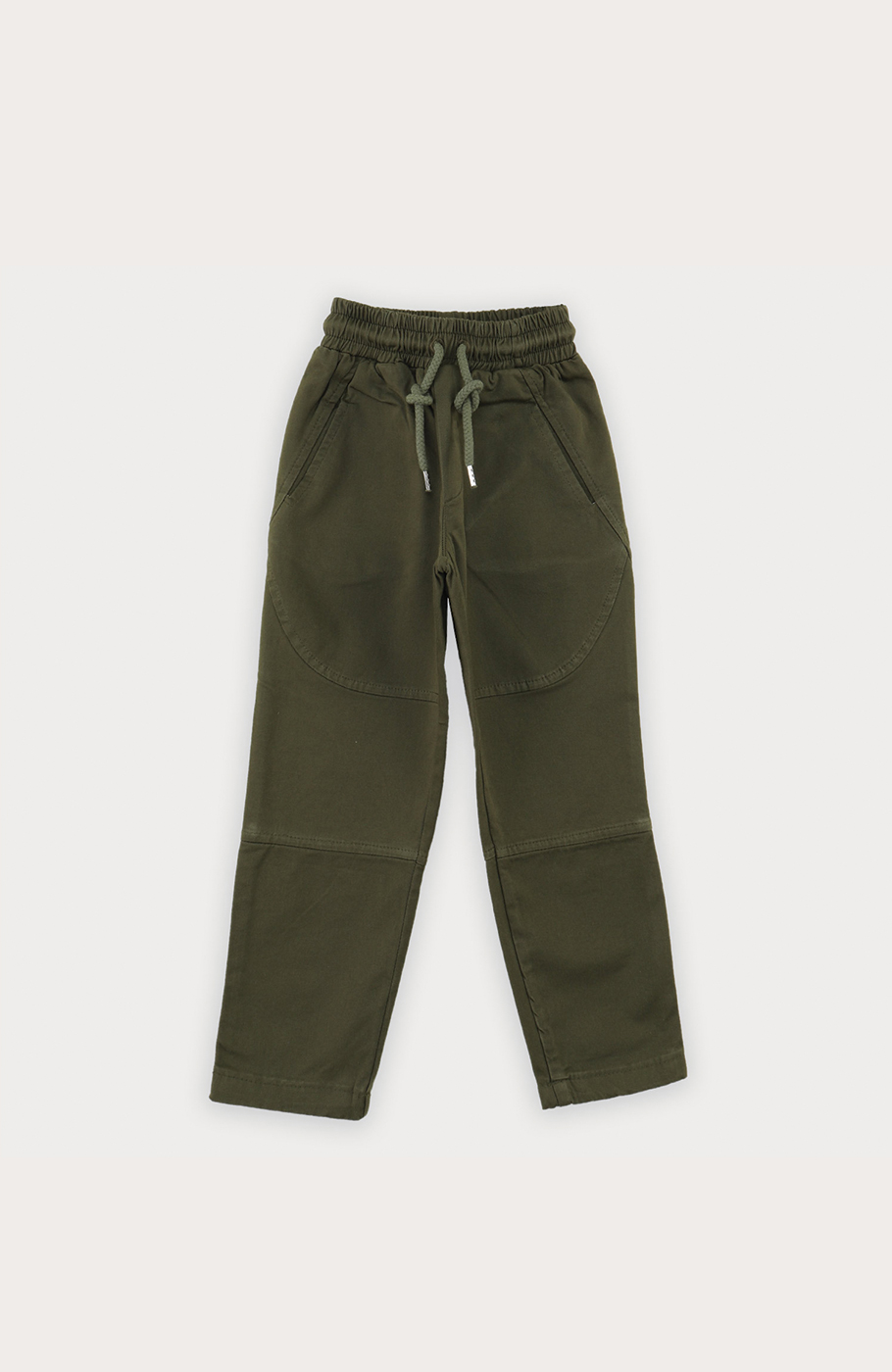 شلوار کتان برش دار کمر کش