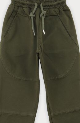 شلوار کتان برش دار کمر کش