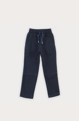 شلوار کتان برش دار کمر کش