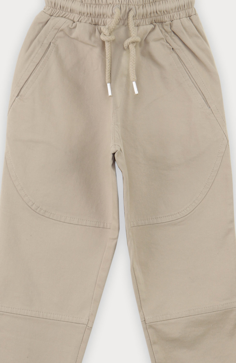 شلوار کتان برش دار کمر کش