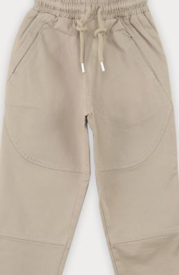 شلوار کتان برش دار کمر کش