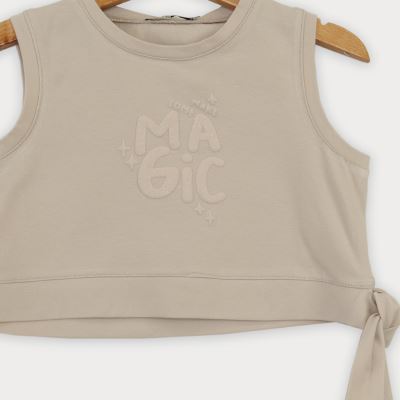 تاپ نیم تنه یکرو لایکرا دمپا گره ای