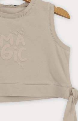 تاپ نیم تنه یکرو لایکرا دمپا گره ای