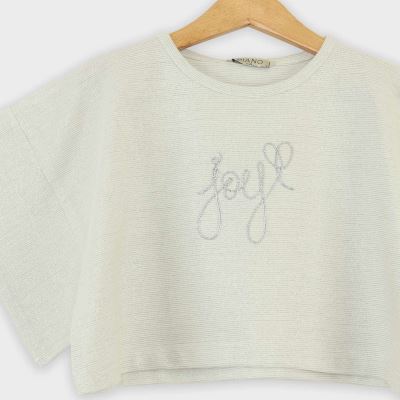 تیشرت یکرو لایکرا لمه دار والان دار (ست با  10392)