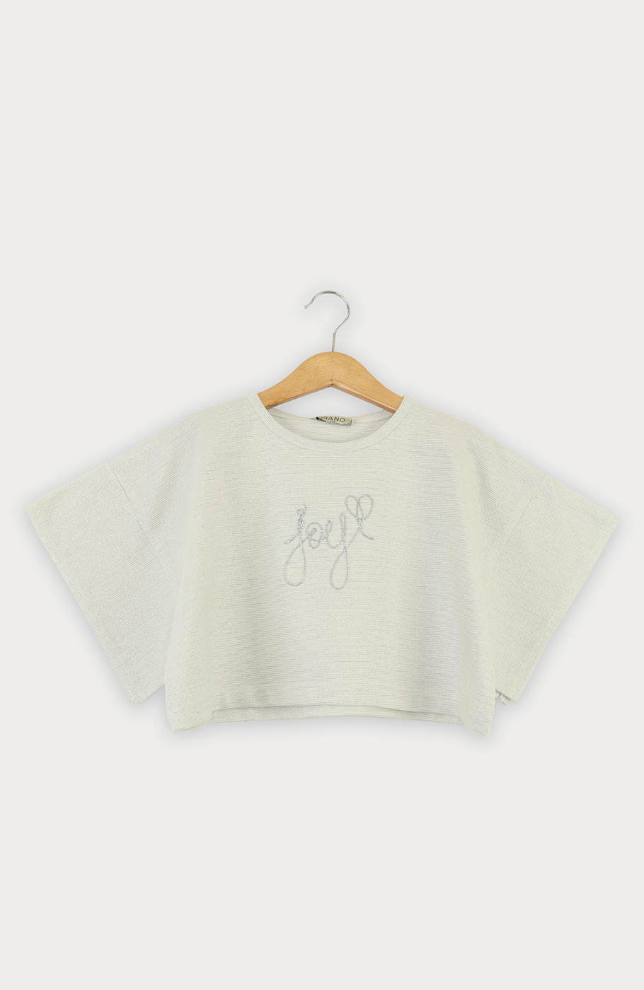 تیشرت یکرو لایکرا لمه دار والان دار (ست با  10392)