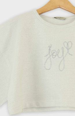 تیشرت یکرو لایکرا لمه دار والان دار (ست با  10392)