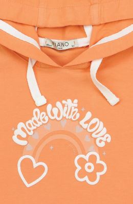 هودی یکرو لایکرا آستین کوتاه (ست با کد 10388)