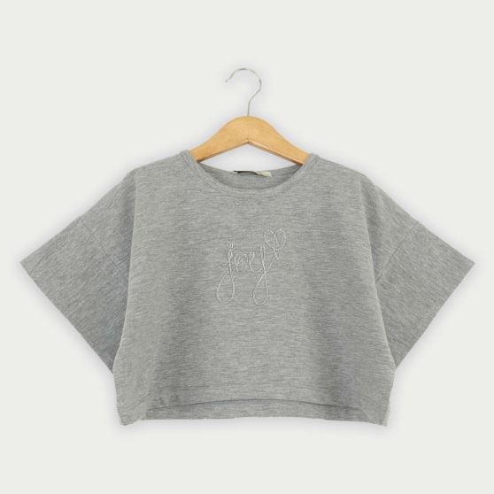 تیشرت یکرو لایکرا لمه دار والان دار (ست با  10392)