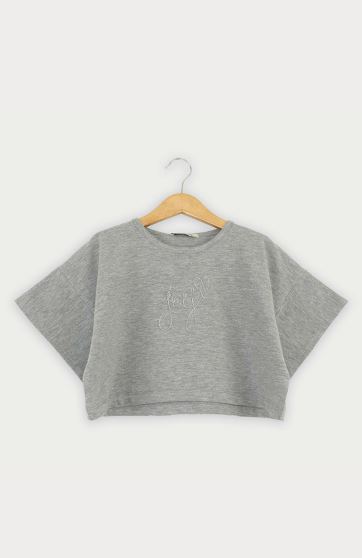 تیشرت یکرو لایکرا لمه دار والان دار (ست با  10392)