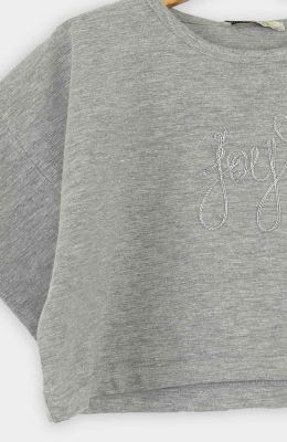 تیشرت یکرو لایکرا لمه دار والان دار (ست با  10392)