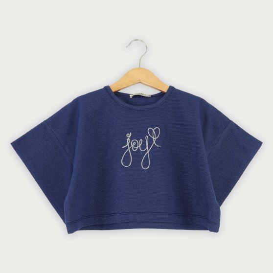 تیشرت یکرو لایکرا لمه دار والان دار (ست با  10392)