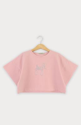 تیشرت یکرو لایکرا لمه دار والان دار (ست با  10392)