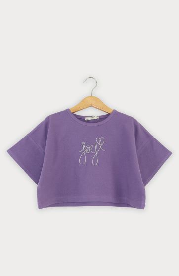 تیشرت یکرو لایکرا لمه دار والان دار (ست با  10392)