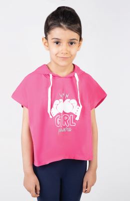 هودی یکرو لایکرا آستین کوتاه (ست با کد 10390)