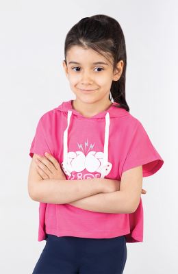 هودی یکرو لایکرا آستین کوتاه (ست با کد 10390)