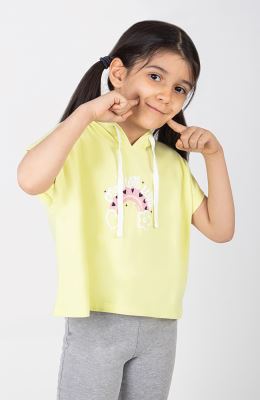 هودی یکرو لایکرا آستین کوتاه (ست با کد 10388)