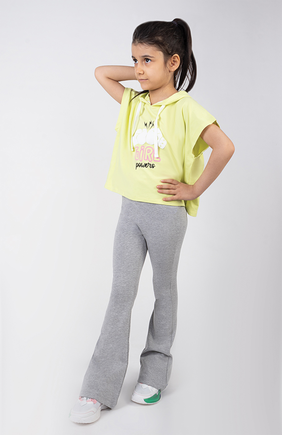 هودی یکرو لایکرا آستین کوتاه (ست با کد 10390)