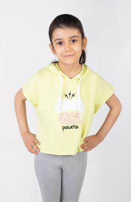 هودی یکرو لایکرا آستین کوتاه (ست با کد 10390)