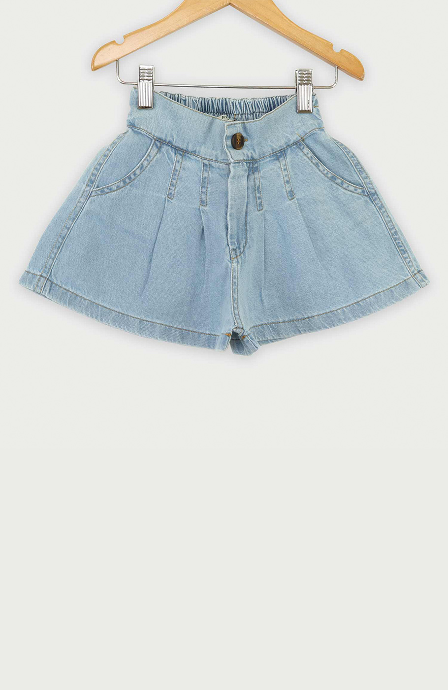 شلوارک جین پیلی دار