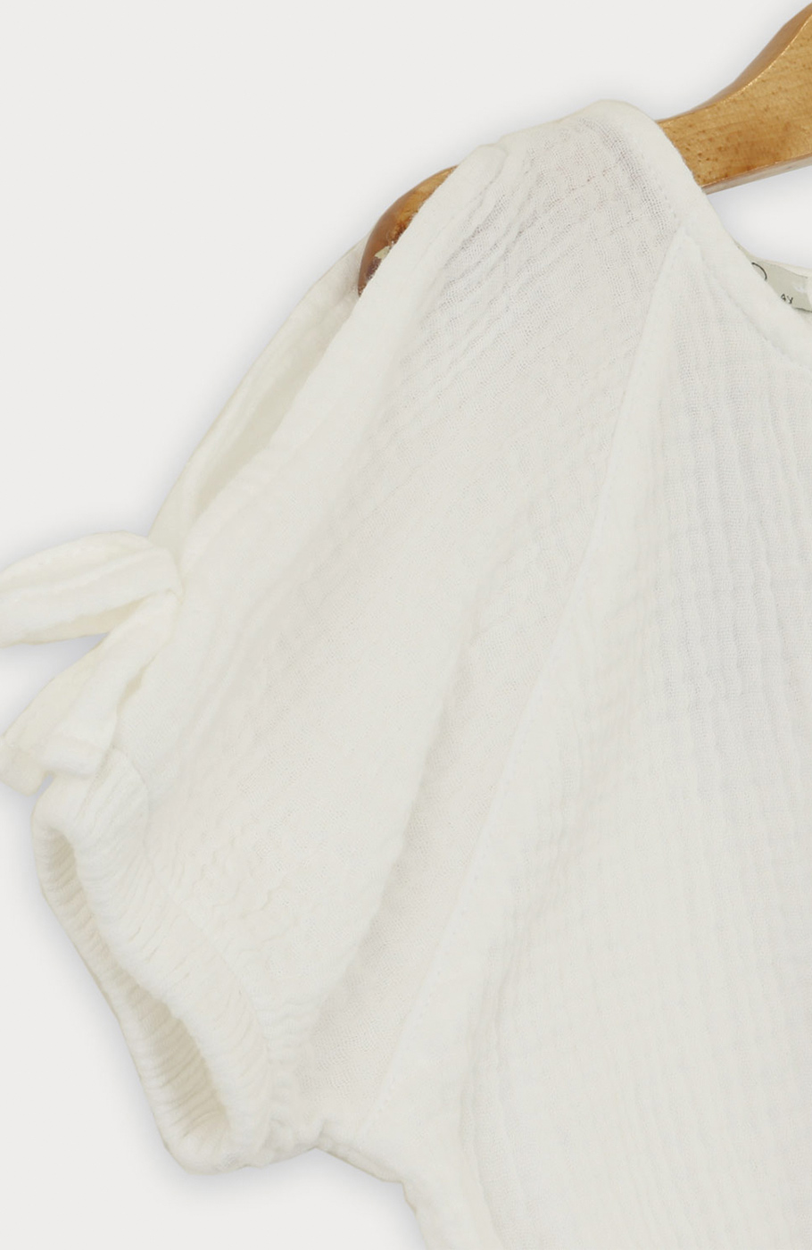 بلوز وال دو لایه پفکی آستین کوتاه