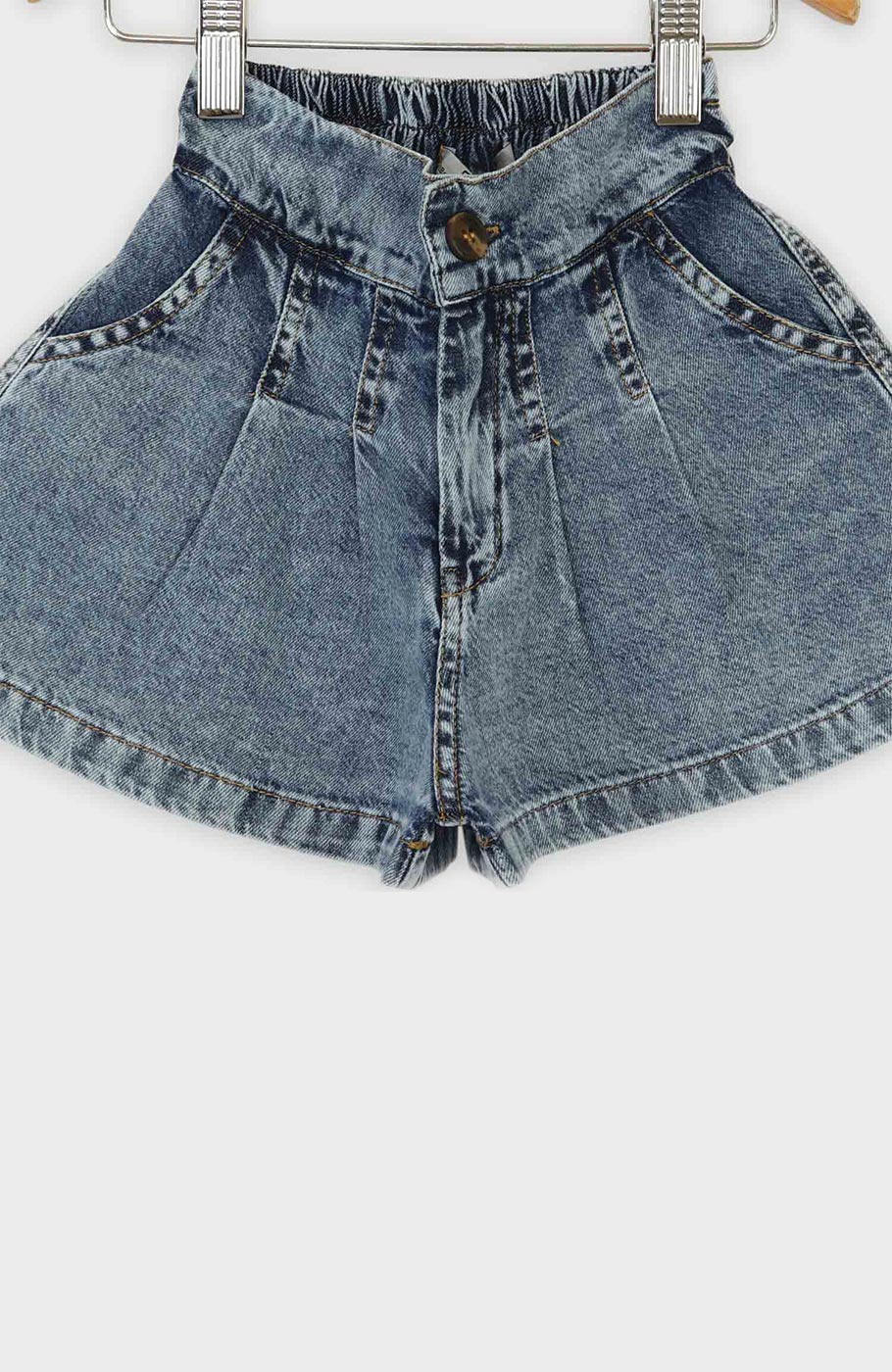 شلوارک جین پیلی دار