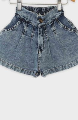 شلوارک جین پیلی دار