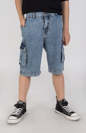 شلوارک جین جیب دار 