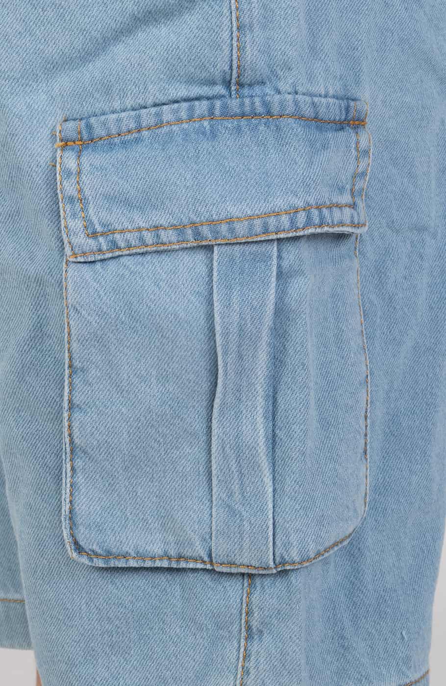 شلوارک جین جیب دار 