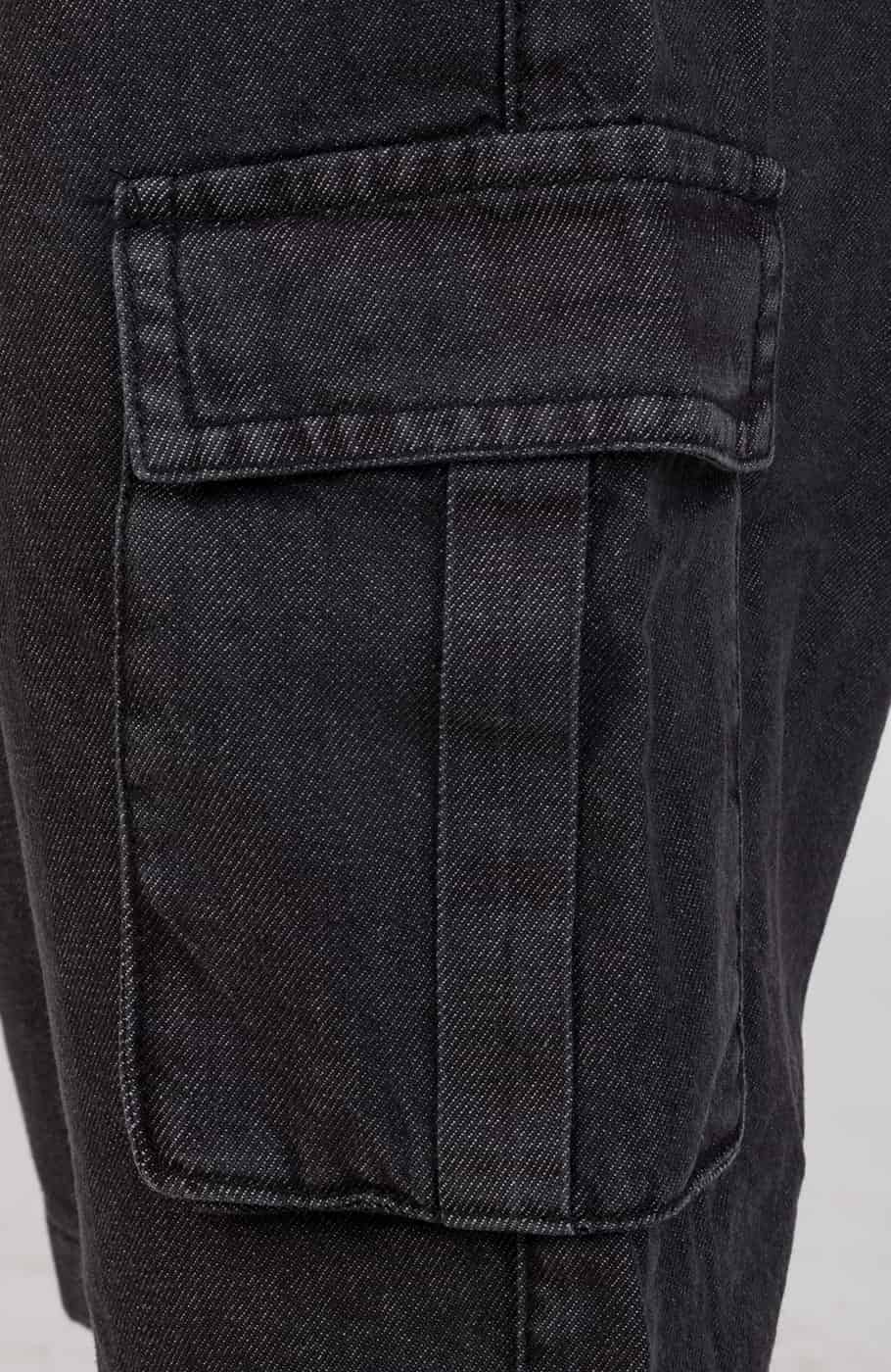 شلوارک جین جیب دار 