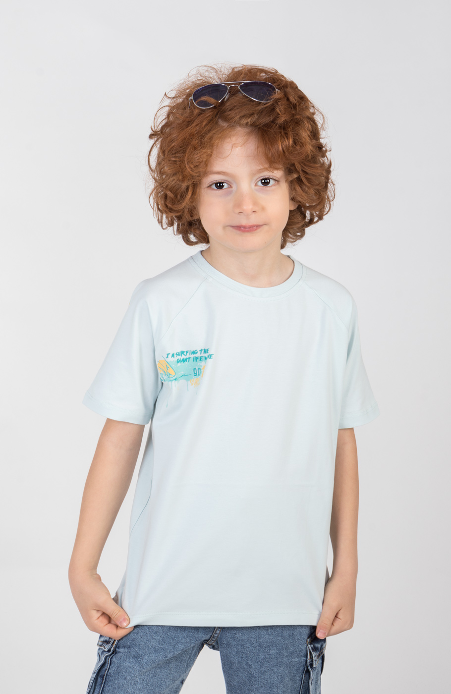 تیشرت یکرو لایکرا آستین رگلان