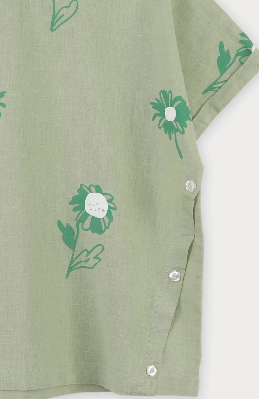 بلوز لینن آستین کوتاه