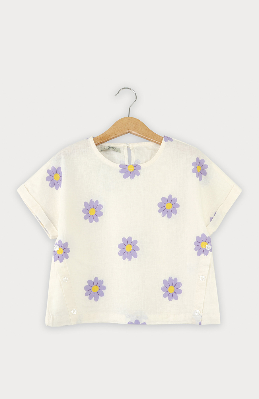 بلوز لینن آستین کوتاه