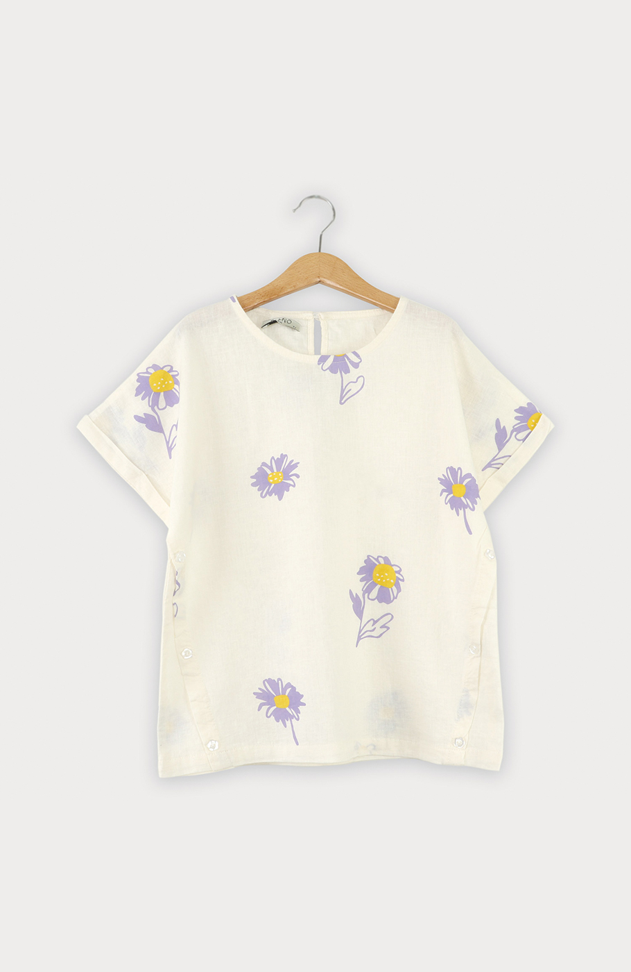 بلوز لینن آستین کوتاه