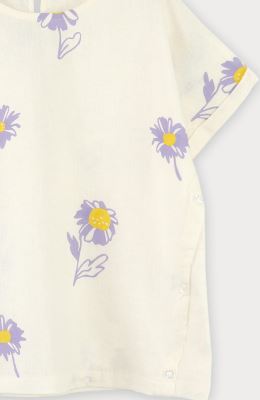 بلوز لینن آستین کوتاه