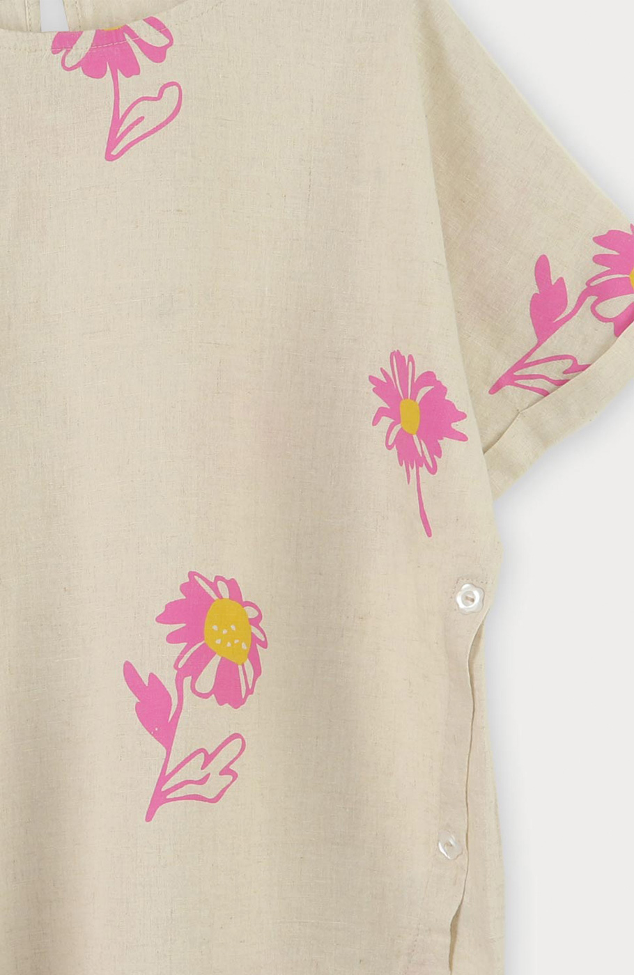 بلوز لینن آستین کوتاه