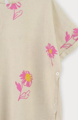 بلوز لینن آستین کوتاه